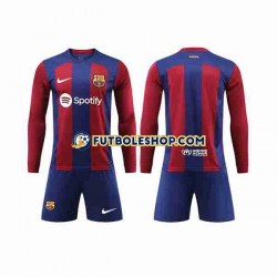 Primera Equipación del FC Barcelona 2023-2024 ML para Niño (Camiseta y pantalón)