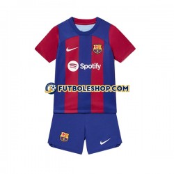 Primera Equipación del FC Barcelona 2023-2024 Manga Corta para Niño (Camiseta y pantalón)