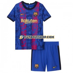 Tercera Equipación del FC Barcelona 2021-2022 Manga Corta para Niño (Camiseta y pantalón)