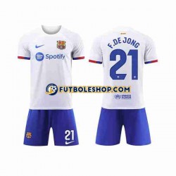 Segunda Equipación del FC Barcelona Frenkie de Jong 21 2023-2024 Manga Corta para Niño (Camiseta y pantalón)