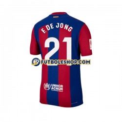 Primera Equipación del FC Barcelona Frenkie de Jong 21 2023-2024 Manga Corta para Hombre