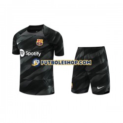 Segunda Equipación del FC Barcelona Portero 2023-2024 Manga Corta para Niño (Camiseta y pantalón)