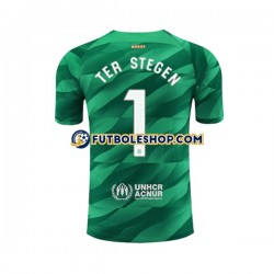 Primera Equipación del FC Barcelona Portero Ter Stegen 1 2023-2024 Manga Corta para Hombre