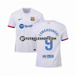 Segunda Equipación del FC Barcelona LEWANDOWSKI 9 2023-2024 Manga Corta para Hombre