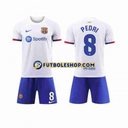 Segunda Equipación del FC Barcelona Pedri 8 2023-2024 Manga Corta para Niño (Camiseta y pantalón)