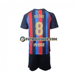 Primera Equipación del FC Barcelona Pedri 8 2022-2023 Manga Corta para Niño (Camiseta y pantalón)