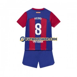 Primera Equipación del FC Barcelona Pedri 8 2023-2024 Manga Corta para Niño (Camiseta y pantalón)