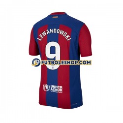 Primera Equipación del FC Barcelona Robert Lewandowski 9 2023-2024 Manga Corta para Hombre