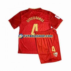 Segunda Equipación del Sevilla FC Sergio Ramos 4 2023-2024 Manga Corta para Niño (Camiseta y pantalón)