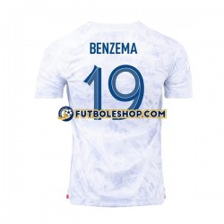 Segunda Equipación del Francia Benzema 19 World Cup 2022 Manga Corta para Hombre