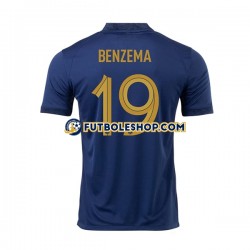 Primera Equipación del Francia Benzema 19 World Cup 2022 Manga Corta para Hombre