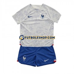Segunda Equipación del Francia World Cup 2022 Manga Corta para Niño (Camiseta y pantalón)