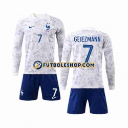 Segunda Equipación del Francia Griezmann 7 World Cup 2022 ML para Niño (Camiseta y pantalón)