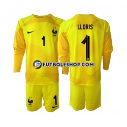 Tercera Equipación del Francia Portero Hugo Lloris 1 World Cup 2022 ML para Niño (Camiseta y pantalón)