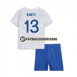 Segunda Equipación del Francia Kante 13 World Cup 2022 Manga Corta para Niño (Camiseta y pantalón)