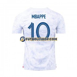 Segunda Equipación del Francia Mbappe 10 World Cup 2022 Manga Corta para Hombre