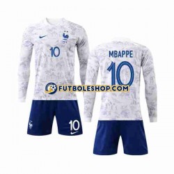 Segunda Equipación del Francia Mbappe 10 World Cup 2022 ML para Niño (Camiseta y pantalón)