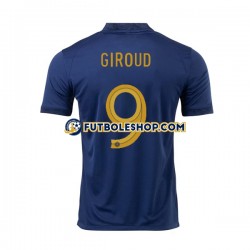 Primera Equipación del Francia Olivier Giroud 9 World Cup 2022 Manga Corta para Hombre