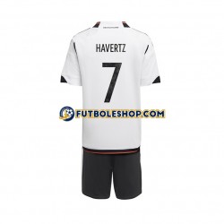 Primera Equipación del Alemania Havertz 7 World Cup 2022 Manga Corta para Niño (Camiseta y pantalón)