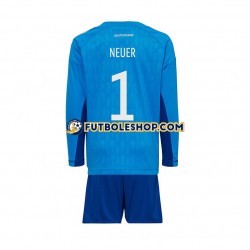 Primera Equipación del Alemania Portero Manuel Neuer 1 World Cup 2022 ML para Niño (Camiseta y pantalón)