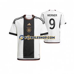 Primera Equipación del Alemania Timo Werner 9 World Cup 2022 Manga Corta para Hombre