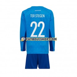 Primera Equipación del Alemania Portero ter Stegen 22 World Cup 2022 ML para Niño (Camiseta y pantalón)