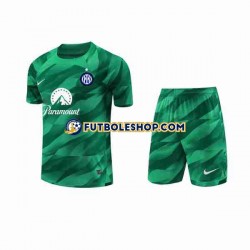 Segunda Equipación del Inter Milan Portero 2023-2024 Manga Corta para Niño (Camiseta y pantalón)