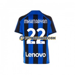 Primera Equipación del Inter Milan Henrikh Mkhitaryan 22 2022-2023 Manga Corta para Hombre