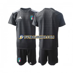 Segunda Equipación del Italia Portero 2023 Manga Corta para Niño (Camiseta y pantalón)