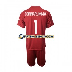 Segunda Equipación del Italia Portero Donnarumma 1 2022-2023 Manga Corta para Niño (Camiseta y pantalón)