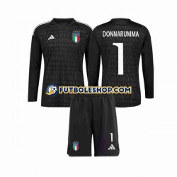 Segunda Equipación del Italia Portero Donnarumma 1 2023 ML para Niño (Camiseta y pantalón)
