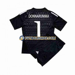 Segunda Equipación del Italia Portero Donnarumma 1 2023 Manga Corta para Niño (Camiseta y pantalón)