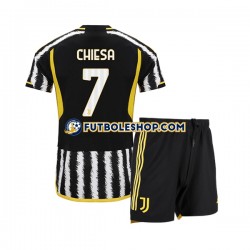 Primera Equipación del Juventus Federico Chiesa 7 2023-2024 Manga Corta para Niño (Camiseta y pantalón)