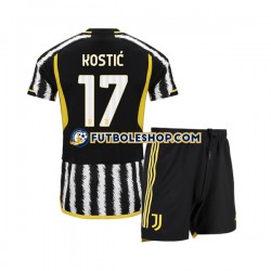 Primera Equipación del Juventus Filip Kostic 17 2023-2024 Manga Corta para Niño (Camiseta y pantalón)