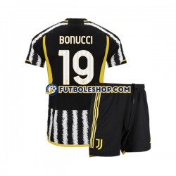 Primera Equipación del Juventus Leonardo Bonucci 19 2023-2024 Manga Corta para Niño (Camiseta y pantalón)