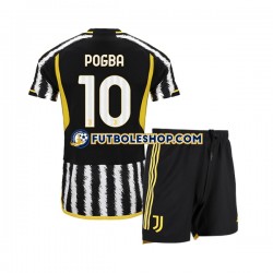 Primera Equipación del Juventus Paul Pogba 10 2023-2024 Manga Corta para Niño (Camiseta y pantalón)