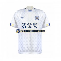 Primera Equipación del Leeds United Retro 1989-1990 Manga Corta para Hombre