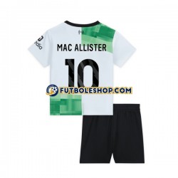 Segunda Equipación del Liverpool Alexis Mac Allister 10 2023-2024 Manga Corta para Niño (Camiseta y pantalón)