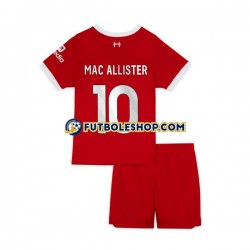 Primera Equipación del Liverpool Alexis Mac Allister 10 2023-2024 Manga Corta para Niño (Camiseta y pantalón)