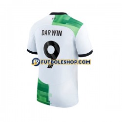 Segunda Equipación del Liverpool Darwin Nunez 9 2023-2024 Manga Corta para Hombre