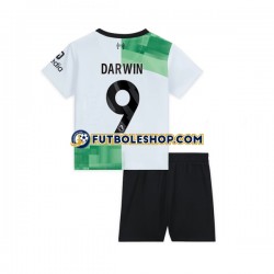 Segunda Equipación del Liverpool Darwin Nunez 9 2023-2024 Manga Corta para Niño (Camiseta y pantalón)