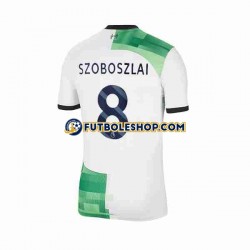 Segunda Equipación del Liverpool Dominik Szoboszlai 8 2023-2024 Manga Corta para Hombre