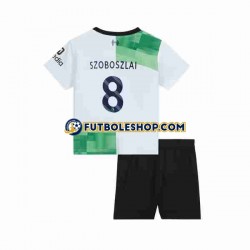Segunda Equipación del Liverpool Dominik Szoboszlai 8 2023 Manga Corta para Niño (Camiseta y pantalón)
