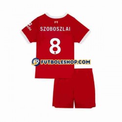 Primera Equipación del Liverpool Dominik Szoboszlai 8 2023 Manga Corta para Niño (Camiseta y pantalón)