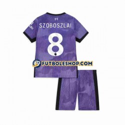 Tercera Equipación del Liverpool Dominik Szoboszlai 8 2023 Manga Corta para Niño (Camiseta y pantalón)