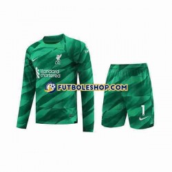 Primera Equipación del Liverpool Portero A.Becker 1 2023-2024 ML para Niño (Camiseta y pantalón)