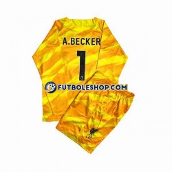 Tercera Equipación del Liverpool Portero A.Becker 1 2023-2024 ML para Niño (Camiseta y pantalón)