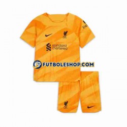 Tercera Equipación del Liverpool Portero 2023-2024 Manga Corta para Niño (Camiseta y pantalón)