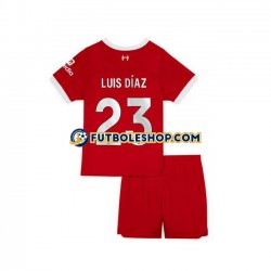 Primera Equipación del Liverpool Luis Diaz 23 2023-2024 Manga Corta para Niño (Camiseta y pantalón)