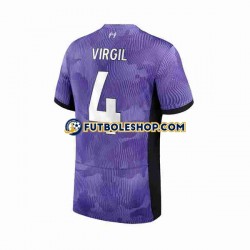 Tercera Equipación del Liverpool Virgil van Dijk 4 2023-2024 Manga Corta para Hombre